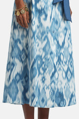 PALATO BLUE OMBRE-PRINT MIDI DRESS
