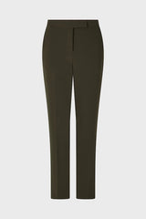 NEA KAKI ELASTICATED SLIM TROUSERS