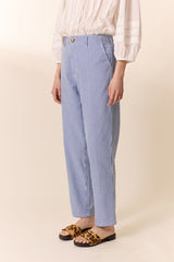ARMINA BLUE STRIPED TROUSERS