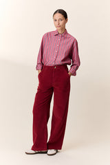 PAMIRA BERRY WIDE CORDUROY TROUSERS