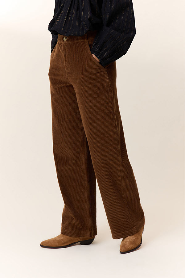 PAMIRA HAVANA WIDE CORDUROY TROUSERS