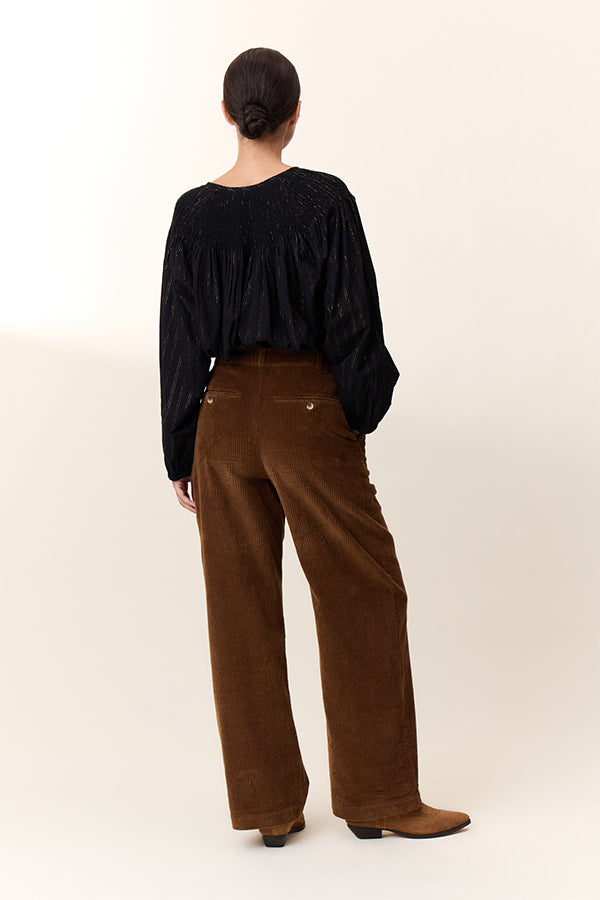 PAMIRA HAVANA WIDE CORDUROY TROUSERS