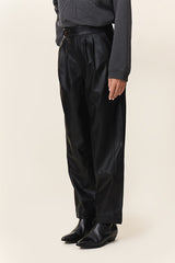 PENELOPE BLACK COATED TROUSERS