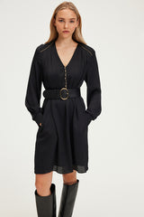 SHIREL BLACK MINI DRESS