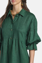 PASOTTO GREEN LONG SHIRT DRESS