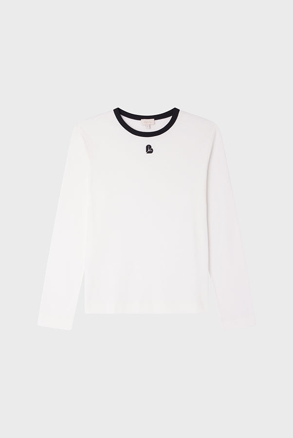 ANNECLAIRE CONTRASTING LOGO TSHIRT