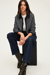 JAN WOOL POLO COLLAR CARDIGAN