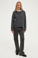 JOLYANNE RIBBED WOOL SWEATER