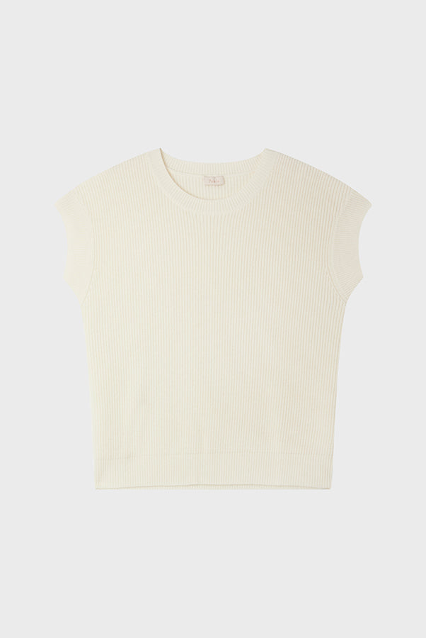 JOELY SLEEVELESS RIBBED SWEATER