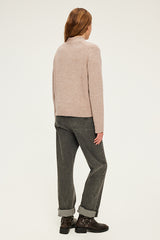 JOVIE WOOL STAND UP COLLAR SWEATER