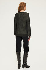 JOIA RIBBED LUREX SWEATER