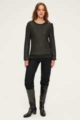 JOIA RIBBED LUREX SWEATER