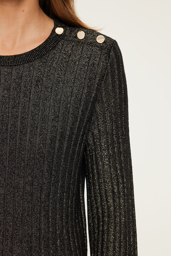 JOIA RIBBED LUREX SWEATER