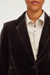 MEGANE BROWN VELVET JACKET