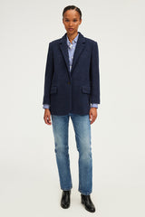 MARIWENNE HERRINGBONE BLAZER