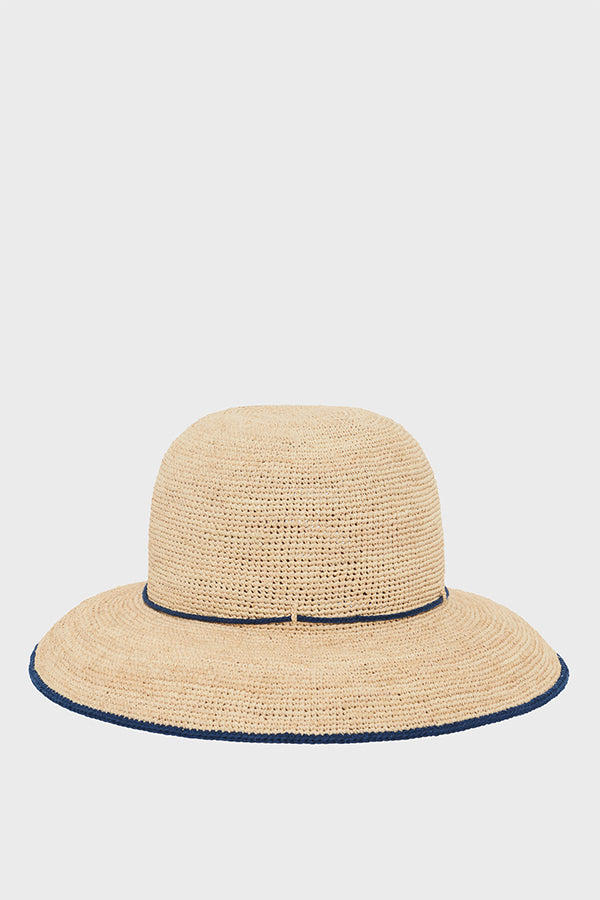 AMELIE NAVY LINK RAFFIA HAT