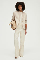 JARRY GOLD TONE STRIPES FLARE TROUSERS