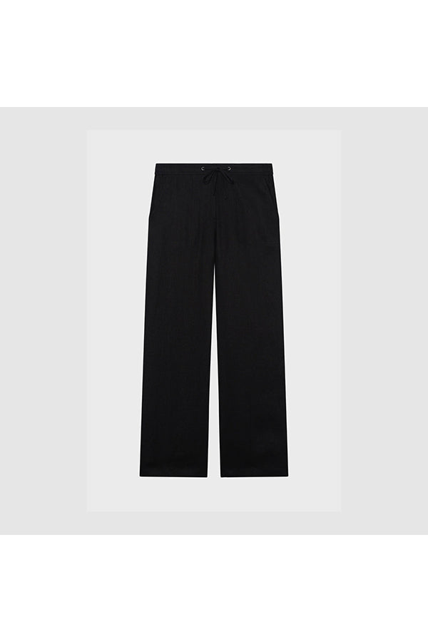 LEONI WIDE LEG LINEN TROUSERS