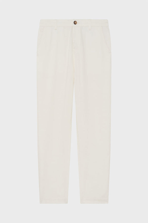 LUTIE COTTON LINEN STRAIGHT TROUSERS