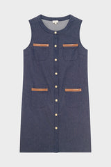 PYRA SLEEVELESS DENIM DRESS