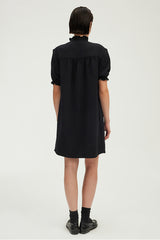 POLY RUFFLED STRAIGHT MINI DRESS