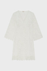 PRYAM WAISTED LACE MINI DRESS