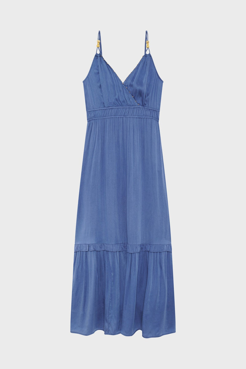 PHIONA BLUE STRAP MAXI DRESS