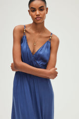 PHIONA BLUE STRAP MAXI DRESS
