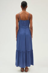 PHIONA BLUE STRAP MAXI DRESS