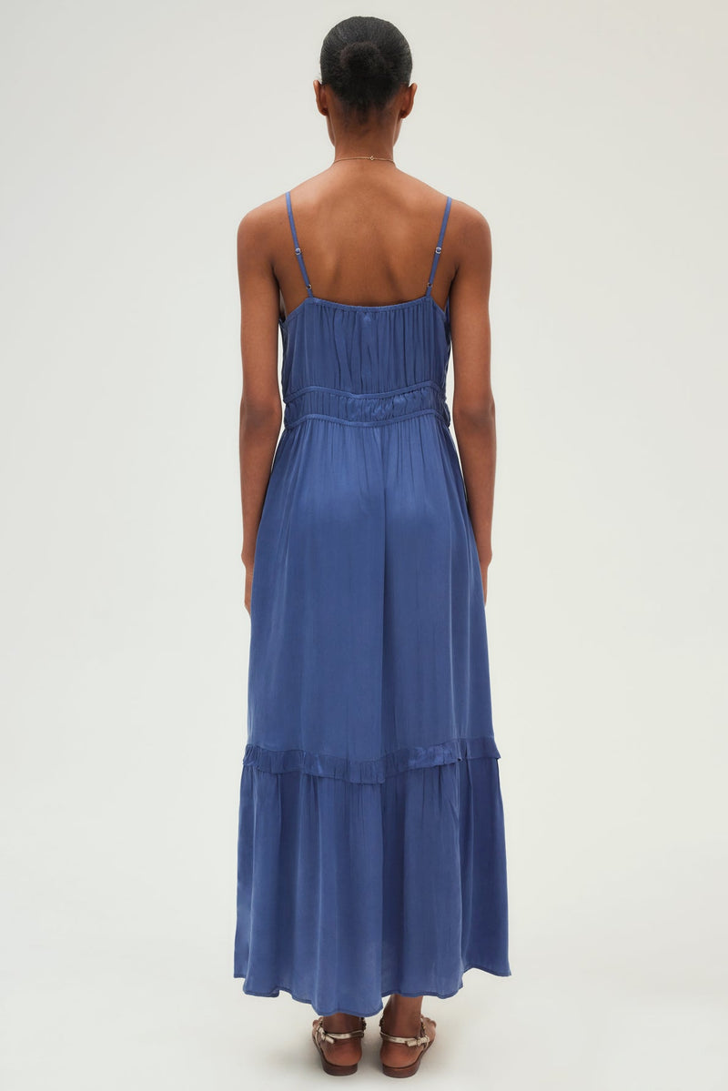 PHIONA BLUE STRAP MAXI DRESS