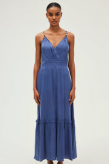 PHIONA BLUE STRAP MAXI DRESS