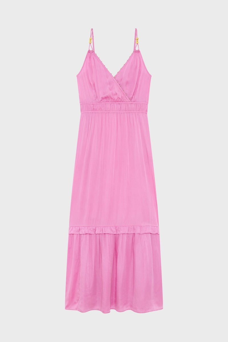 PHIONA PINK STRAP MAXI DRESS