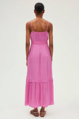 PHIONA PINK STRAP MAXI DRESS