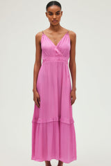 PHIONA PINK STRAP MAXI DRESS