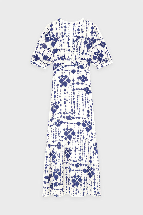 PLACIDE IKAT PRINT WAISTED MAXI DRESS