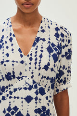 PLACIDE IKAT PRINT WAISTED MAXI DRESS