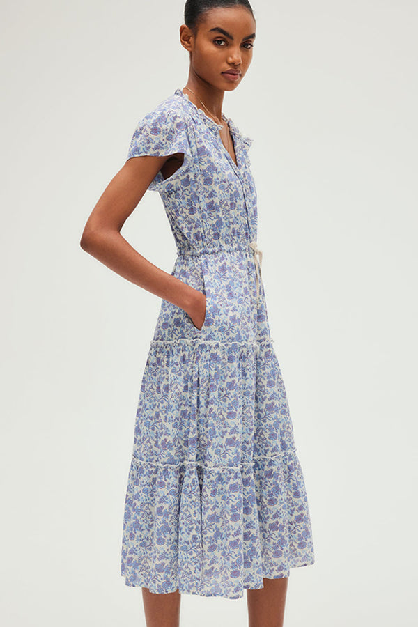PHILBERTA FLORAL WAISTED MAXI DRESS