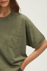 GIUSEPPA KHAKI COTTON BLEND T-SHIRT