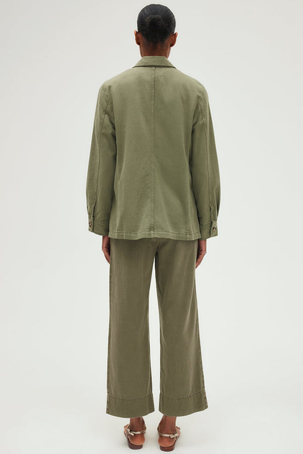 ROZALIA MILITARY STYLE COTTON LINEN JACKET
