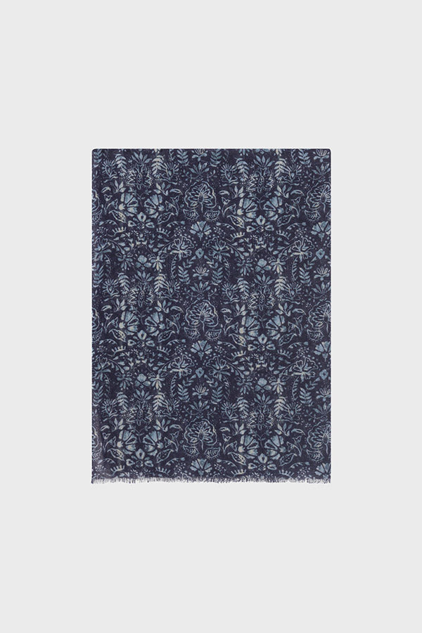 ROMILLY PRINTED WOOL SILK SCARF