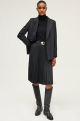 BLUE PLEATED SKIRT