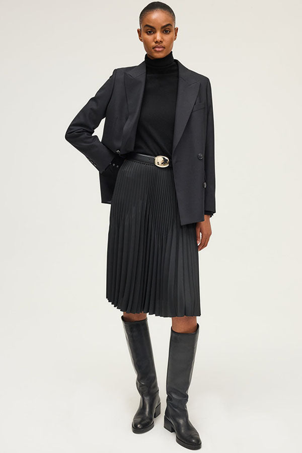 BLUE PLEATED SKIRT