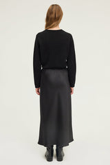 BETHANY LONG FLOWING SATIN SKIRT