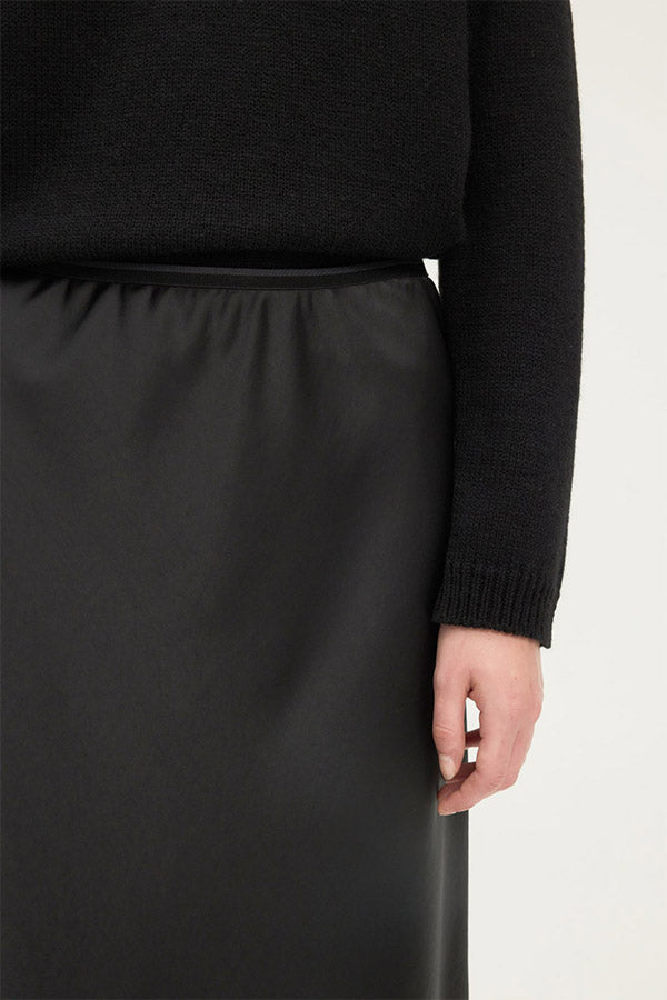 BETHANY LONG FLOWING SATIN SKIRT