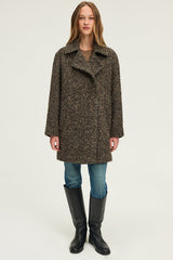 MIRTHA HERRINGBONE BOUCLETTE COAT