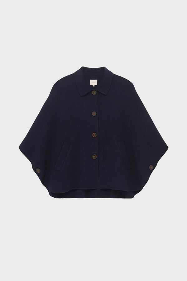 MAELINE WOOL CAPE COAT