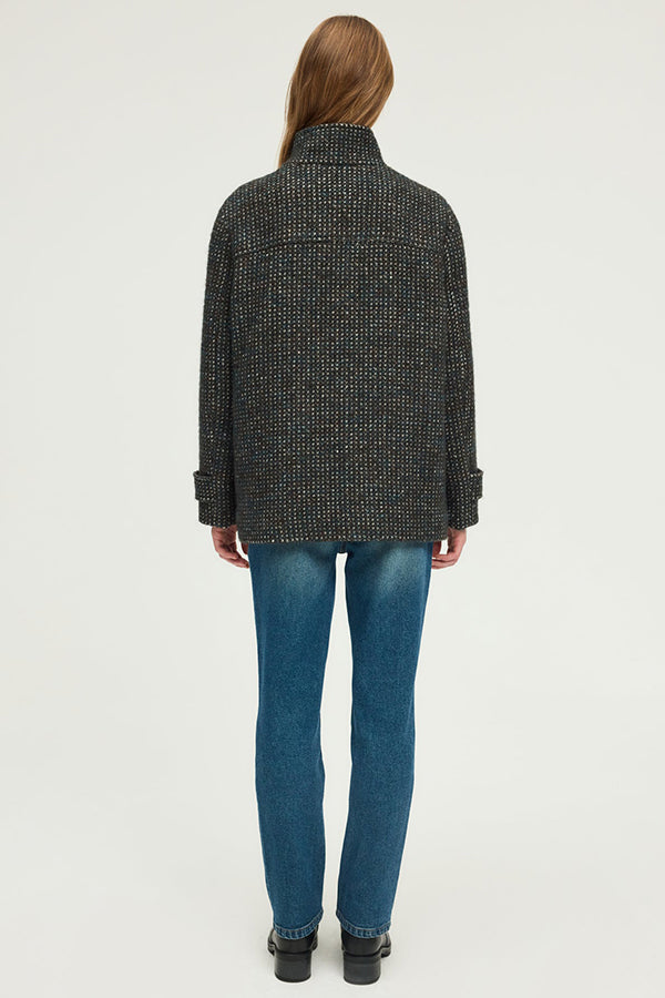 MATHIA STANDUP COLLAR BOUCLETTE COAT