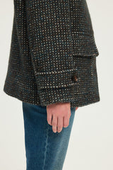MATHIA STANDUP COLLAR BOUCLETTE COAT