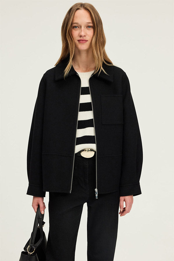MAELIA DOUBLE FACED WOOL JACKET