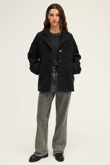 MALLORY LUREX HERRINGBONE COAT
